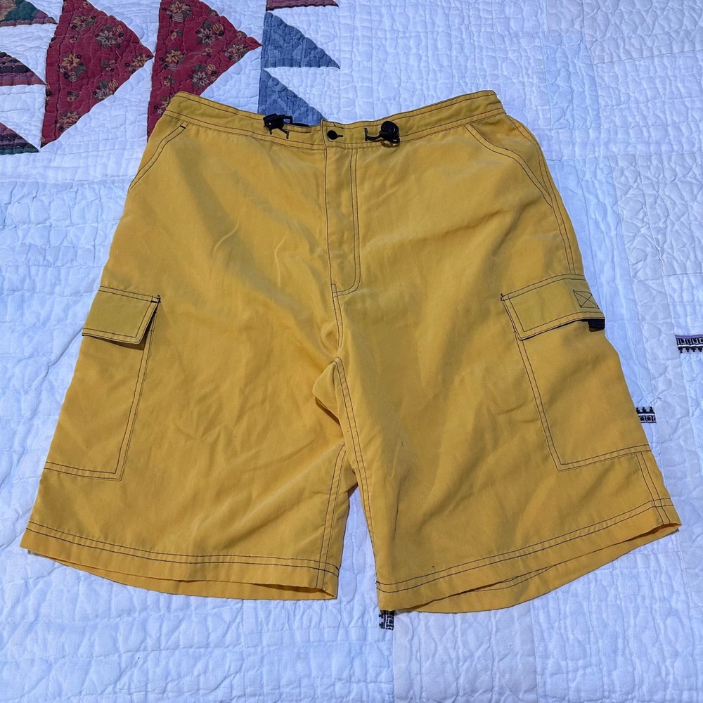 Claudio Nucci Cargo Shorts Mustard Yellow Mens Large